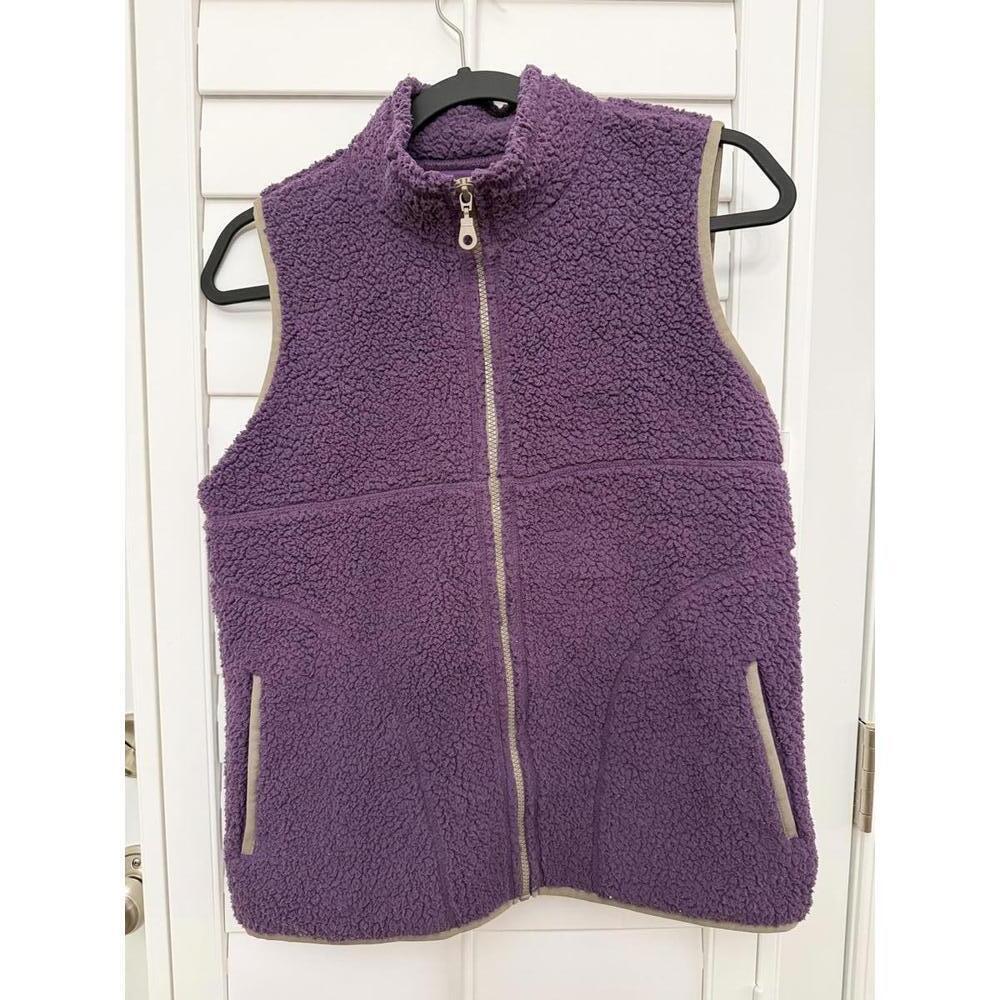 Life is Good purple Sherpa full Zip‎ vest size small